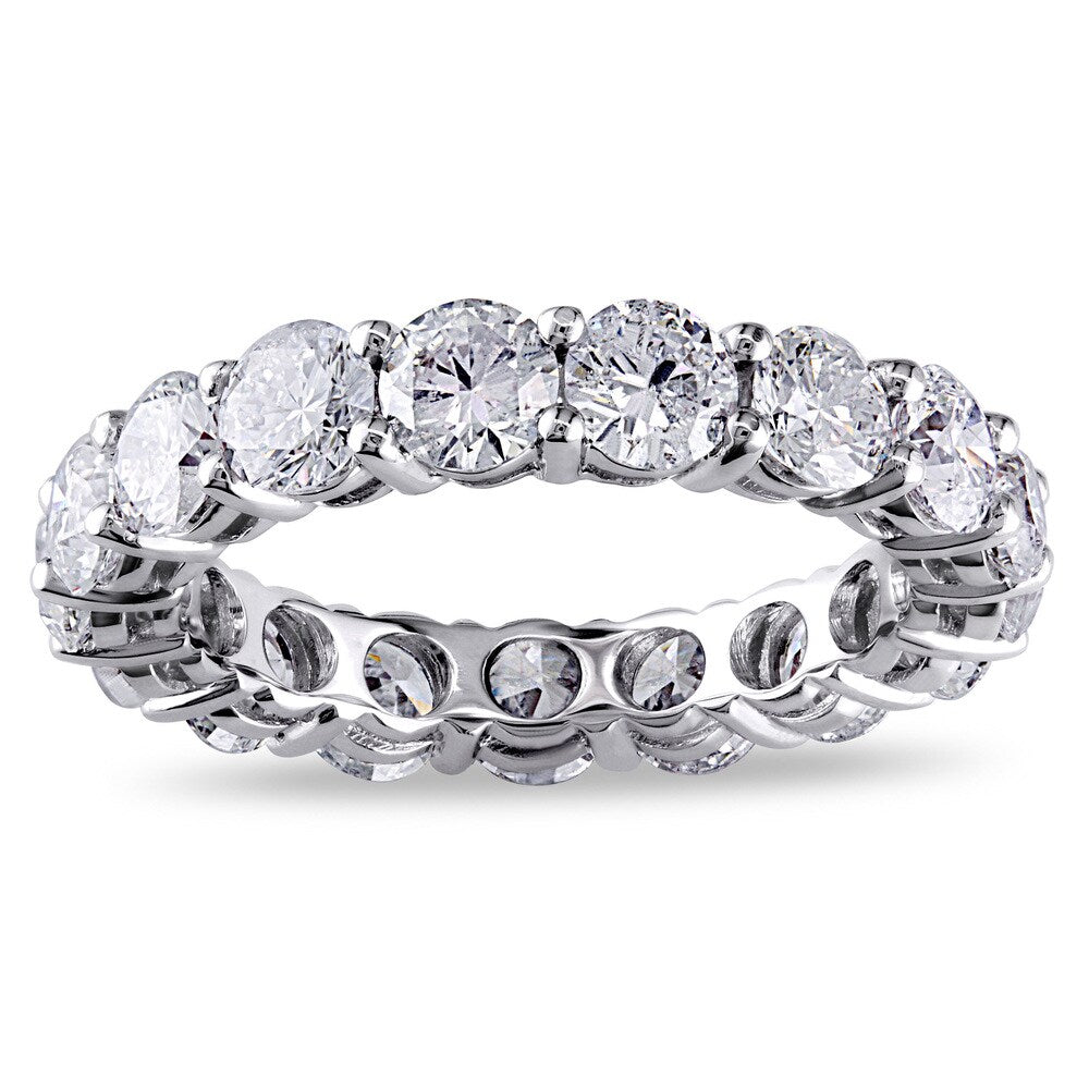 Miadora Signature Collection 18k White Gold 4ct TDW Diamond Eternity Ring
