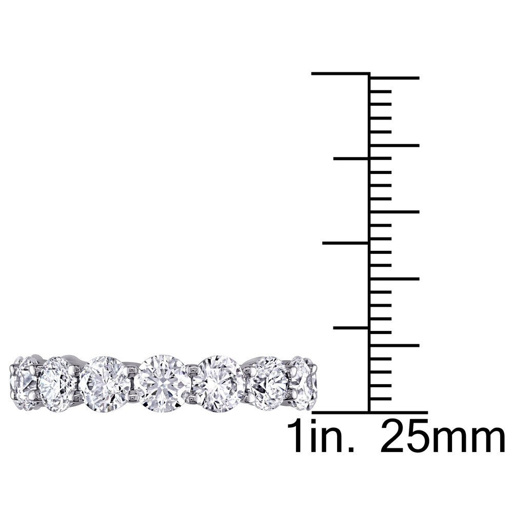 Miadora Signature Collection 18k White Gold 5ct TDW Diamond Eternity Ring