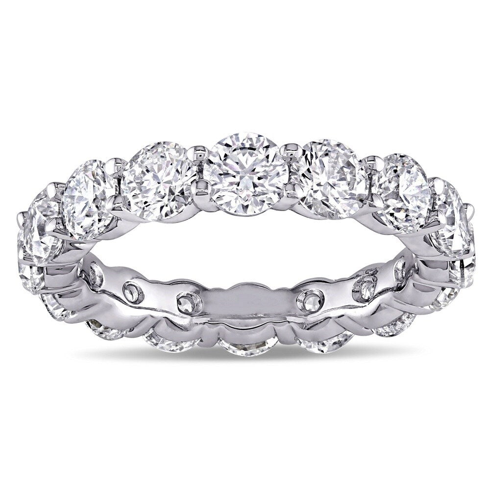Miadora Signature Collection 18k White Gold 5ct TDW Diamond Eternity Ring