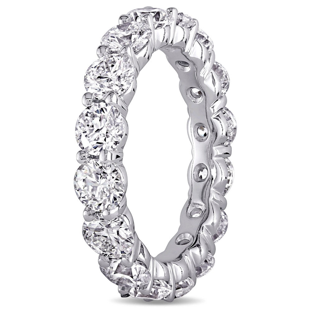 Miadora Signature Collection 18k White Gold 5ct TDW Diamond Eternity Ring