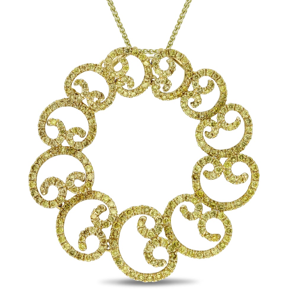 Miadora Signature Collection 18k Yellow Gold 1 3/4ct TDW Diamond Necklace