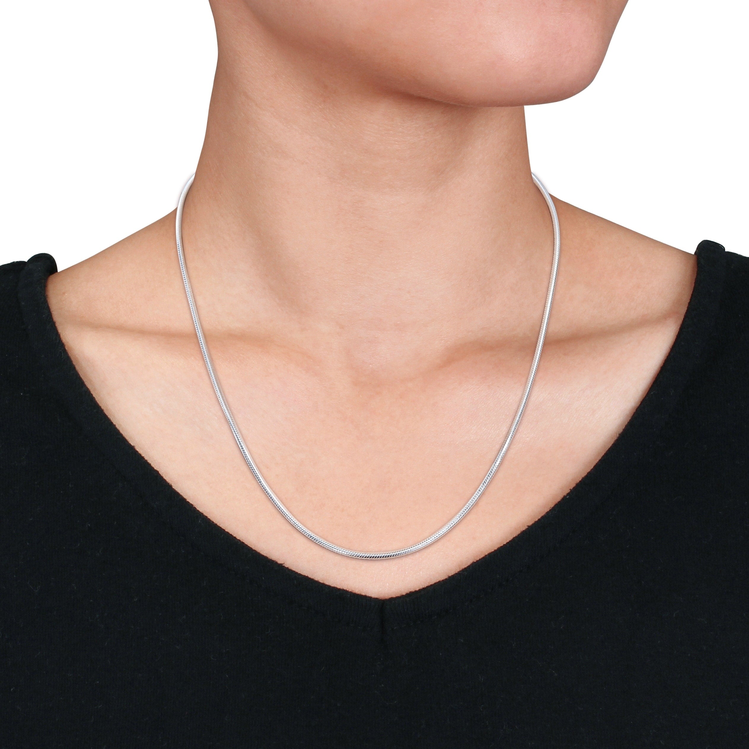 Miadora Snake Chain Necklace in Sterling Silver
