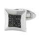Miadora Sterling Silver 1/4ct TDW Black Diamond Cuff Links