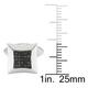 Miadora Sterling Silver 1/4ct TDW Black Diamond Cuff Links