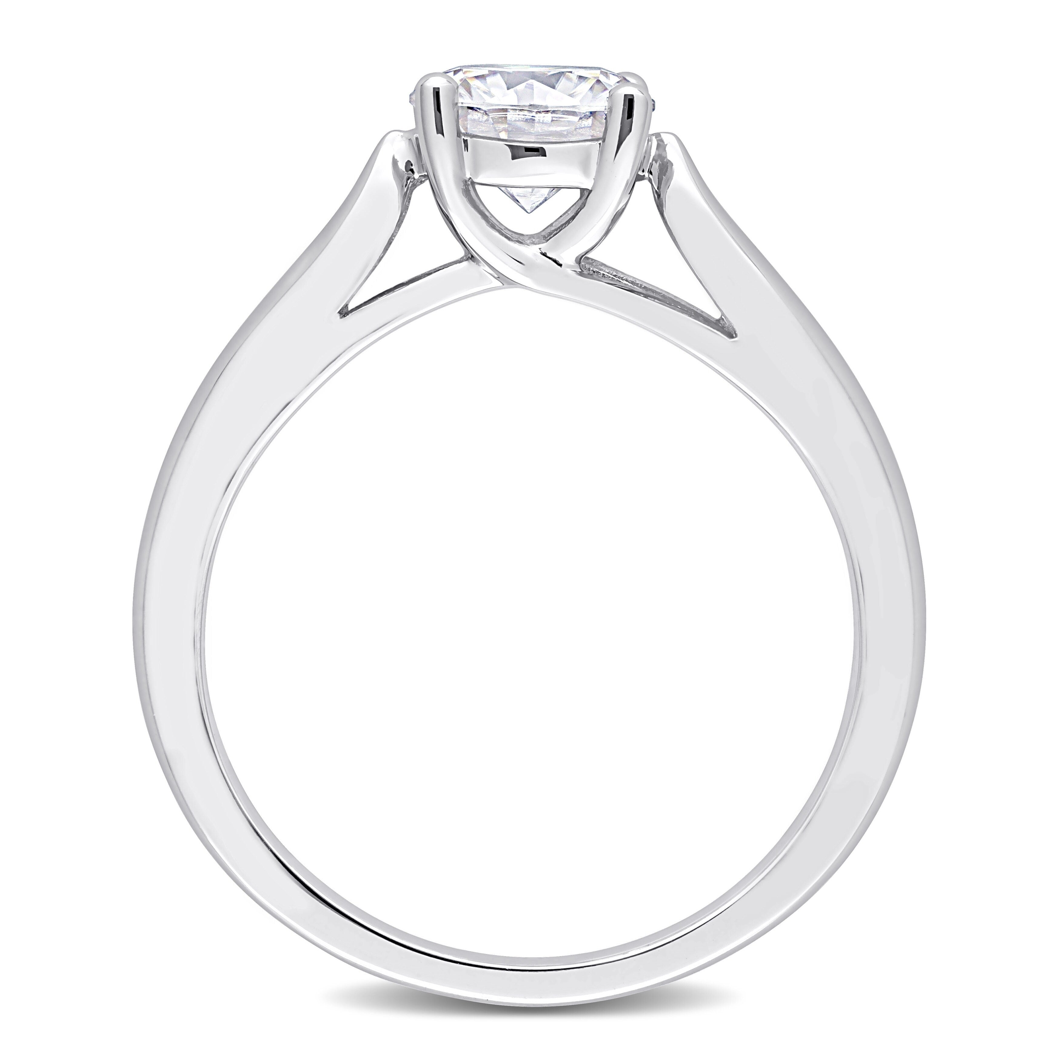 Miadora 1ct TGW Moissanite Solitaire Sterling Silver Engagement Ring