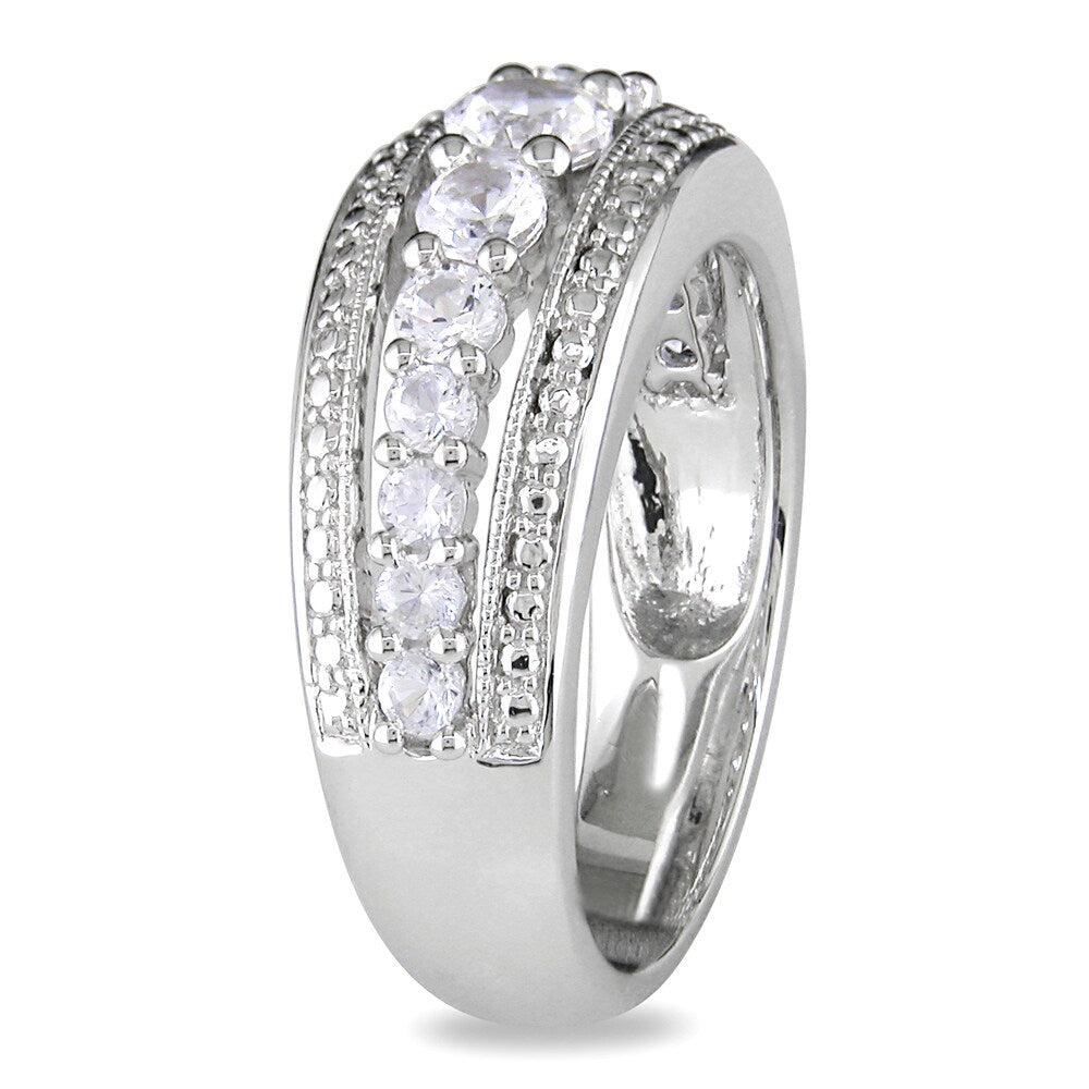 Miadora Sterling Silver 1ct TGW Gemstone Fashion Ring