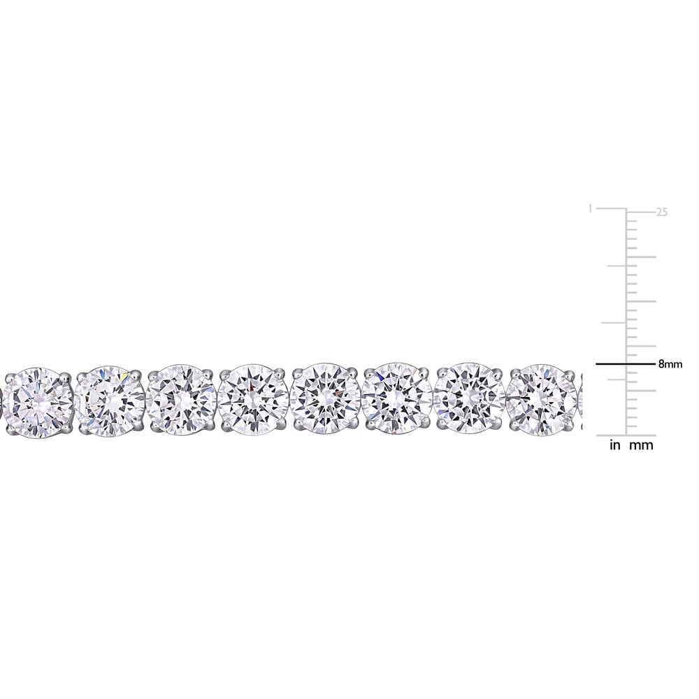 Miadora Sterling Silver 72 3/8ct TGW Round-Cut Cubic Zirconia Tennis Bracelet