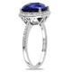 Miadora Sterling Silver Created Sapphire and 1/10ct TDW Diamond Ring (G-H, I2-I3)