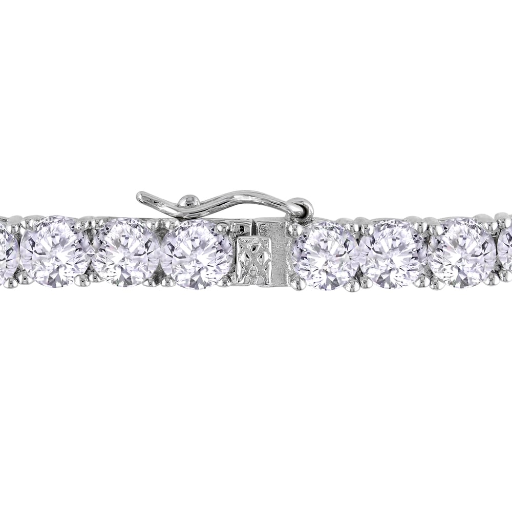 Miadora Sterling Silver Cubic Zirconia Tennis Bracelet