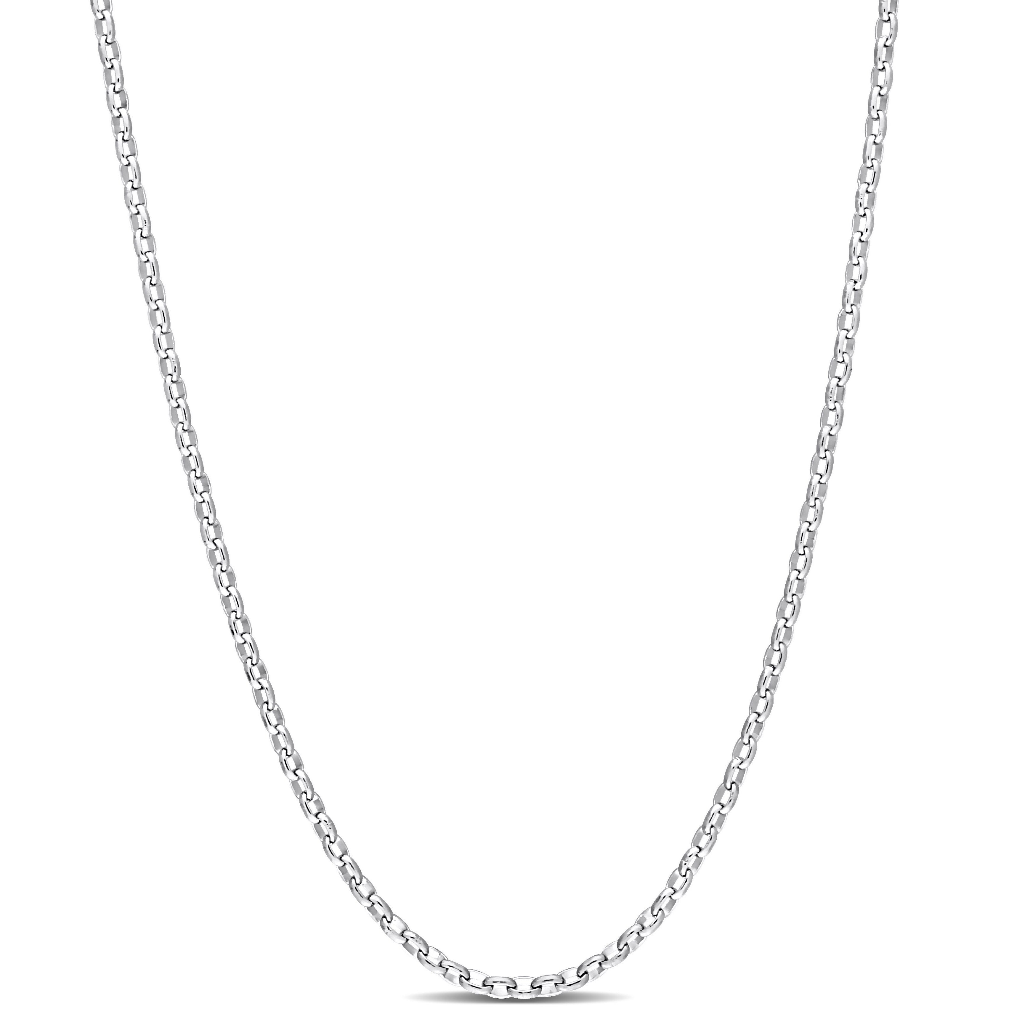 Miadora Sterling Silver Rolo Necklace
