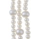 Miadora White Cultured Freshwater Pearl 100-inch Endless Necklace (5-10 mm)