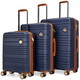 Miami CarryOn Brickell 3 Piece Expandable Retro Spinner Luggage Set