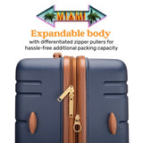 Miami CarryOn Brickell 3 Piece Expandable Retro Spinner Luggage Set