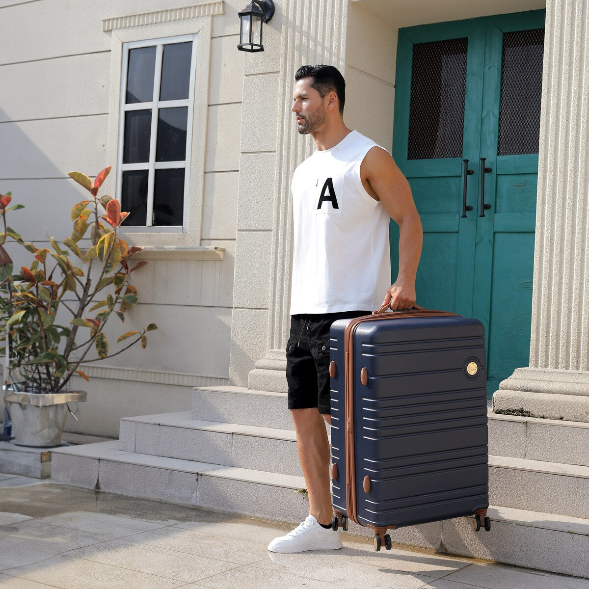 Miami CarryOn Brickell 3 Piece Expandable Retro Spinner Luggage Set