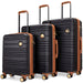 Miami CarryOn Brickell 3 Piece Expandable Retro Spinner Luggage Set