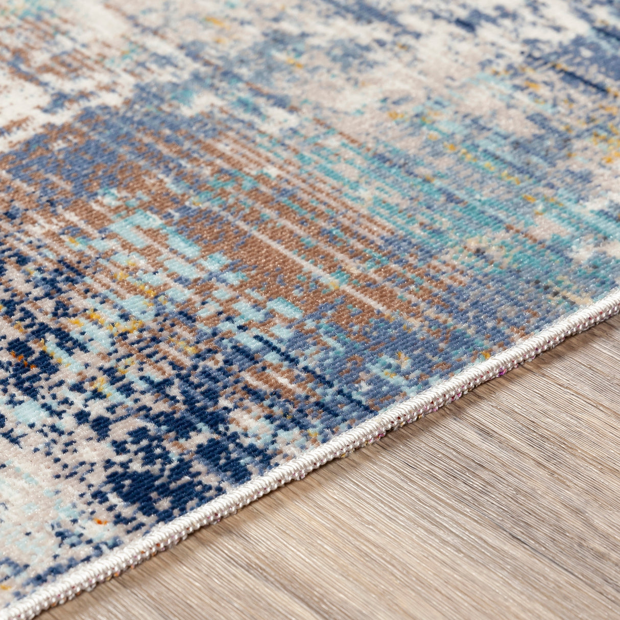 Artistic Weavers Micah Modern Rust, Navy, and Aqua Abstract Area Rug