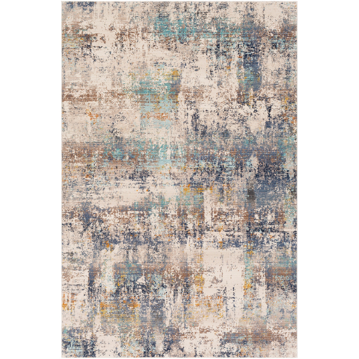 Artistic Weavers Micah Modern Rust, Navy, and Aqua Abstract Area Rug