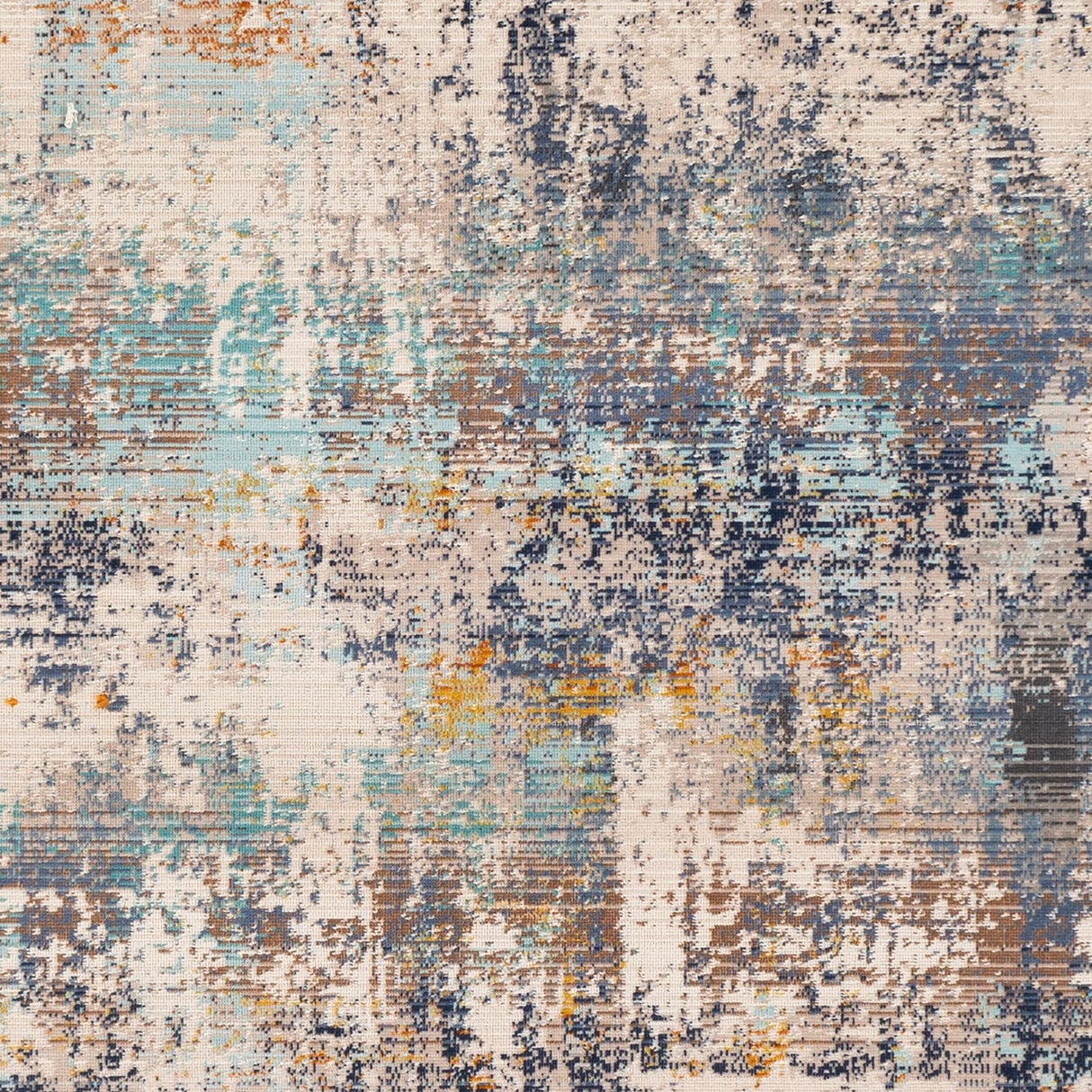 Artistic Weavers Micah Modern Rust, Navy, and Aqua Abstract Area Rug