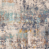 Artistic Weavers Micah Modern Rust, Navy, and Aqua Abstract Area Rug
