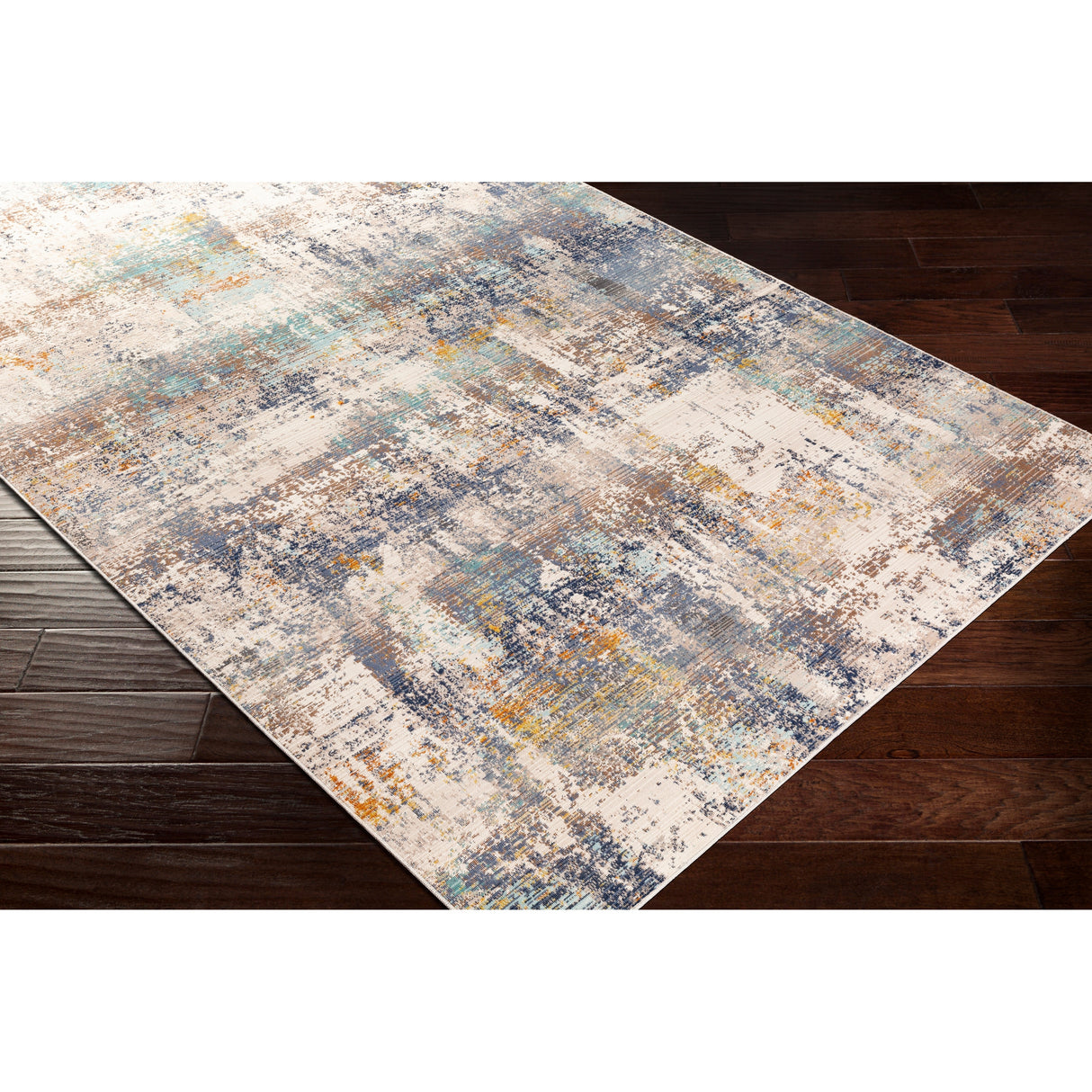 Artistic Weavers Micah Modern Rust, Navy, and Aqua Abstract Area Rug