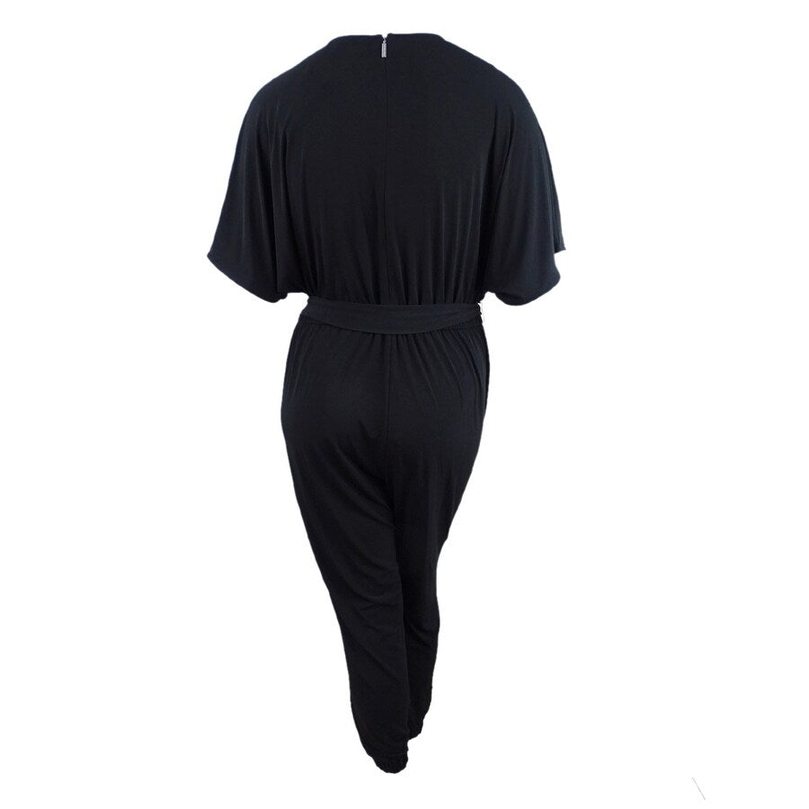 Michael Michael Kors Women's Batwing-Sleeve Belted Jumpsuit