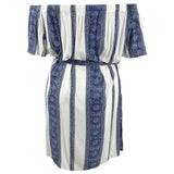 Michael Michael Kors Women's Printed Off-The-Shoulder Dress (XL, Twilight)