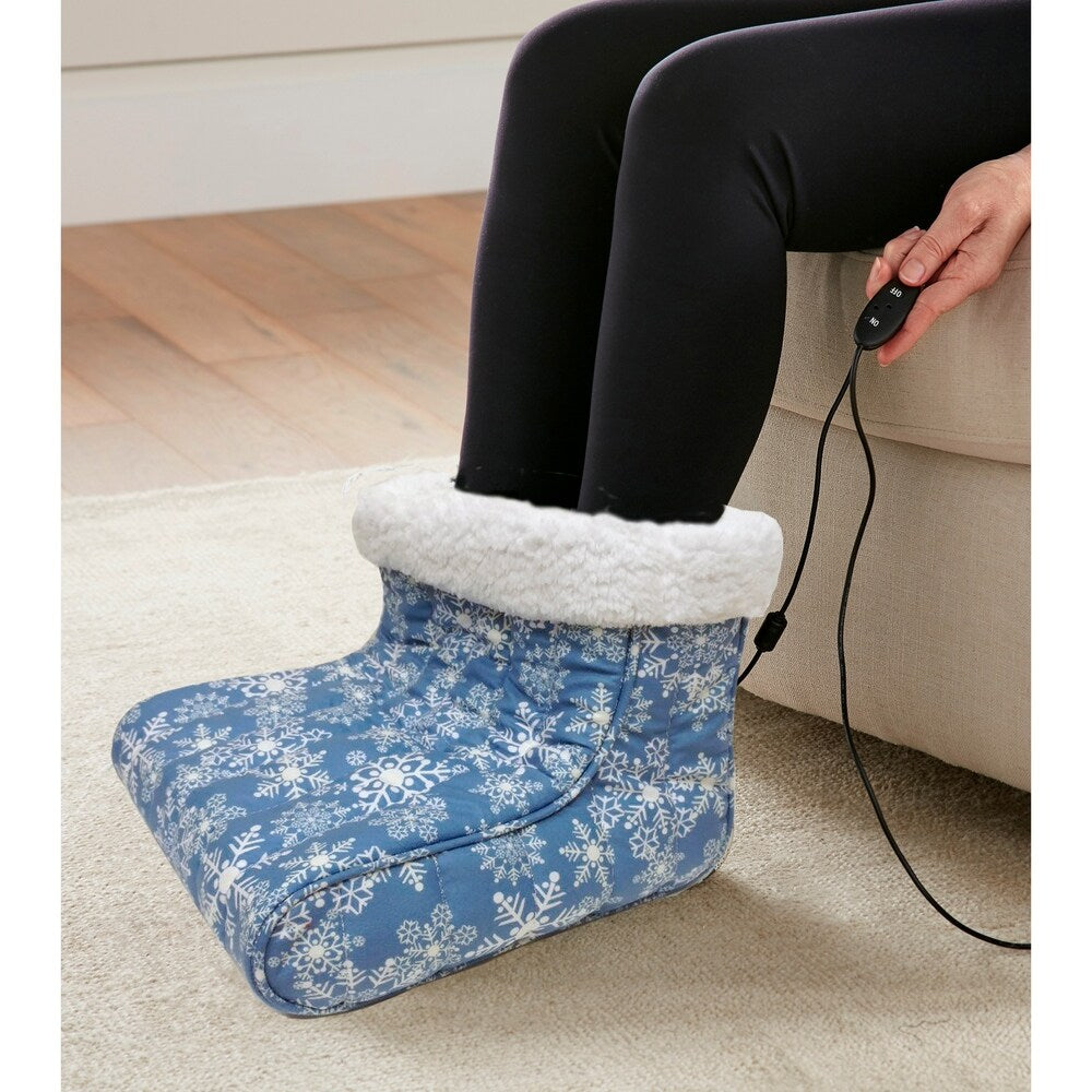 Micro Flannel® Snow Flurries Heated Footwarmer