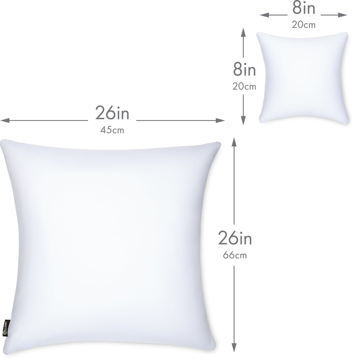 Microbead Stuffer Pillow Insert Sham Square Pillow Cushion for Extra Comfort & Support - Adjustable & Perfect Fit - 1 Pcs