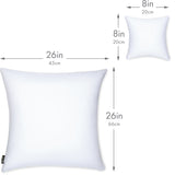 Microbead Stuffer Pillow Insert Sham Square Pillow Cushion for Extra Comfort & Support - Adjustable & Perfect Fit - 1 Pcs