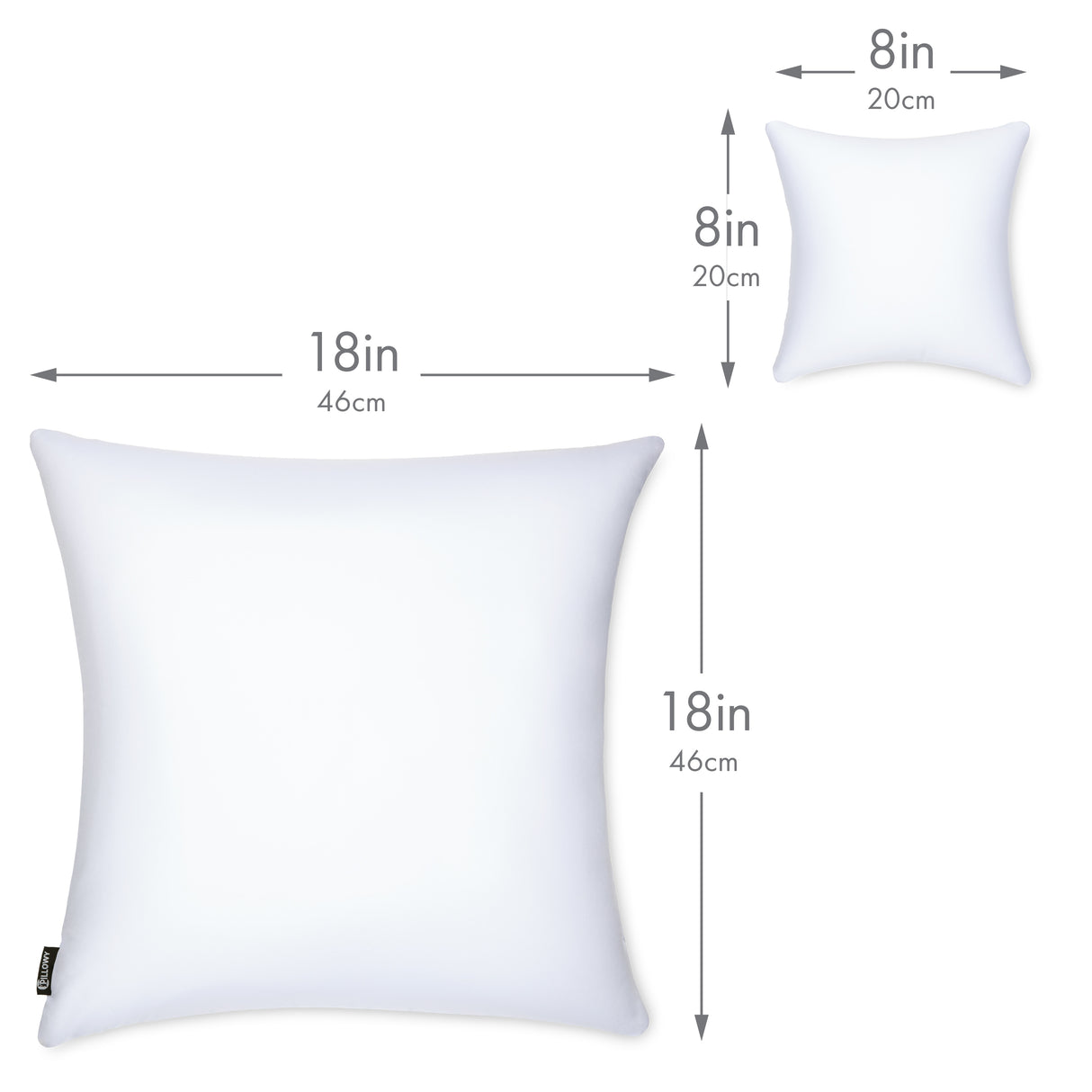 Microbead Stuffer Pillow Insert Sham Square Pillow Cushion for Extra Comfort & Support - Adjustable & Perfect Fit - 1 Pcs