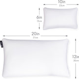 Microbead Stuffer Pillow Insert Sham Square Pillow Cushion for Extra Comfort & Support - Adjustable & Perfect Fit - 1 Pcs