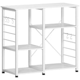 Microwave Cart Stand 35.4 inches, Kitchen Baker's Rack Utility Storage Shelf Microwave Stand 3-Tier x 3-Tier