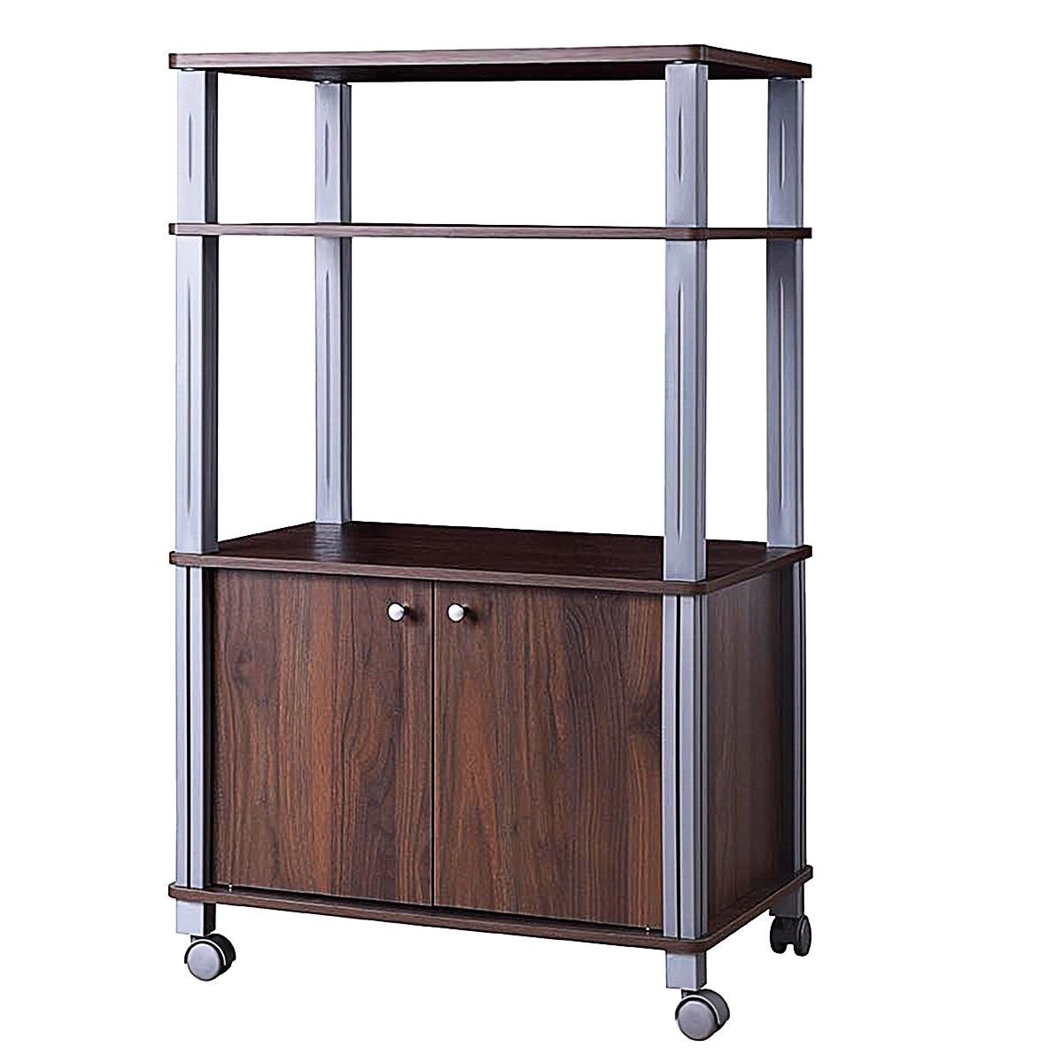 Microwave Stand Rolling Storage Cart