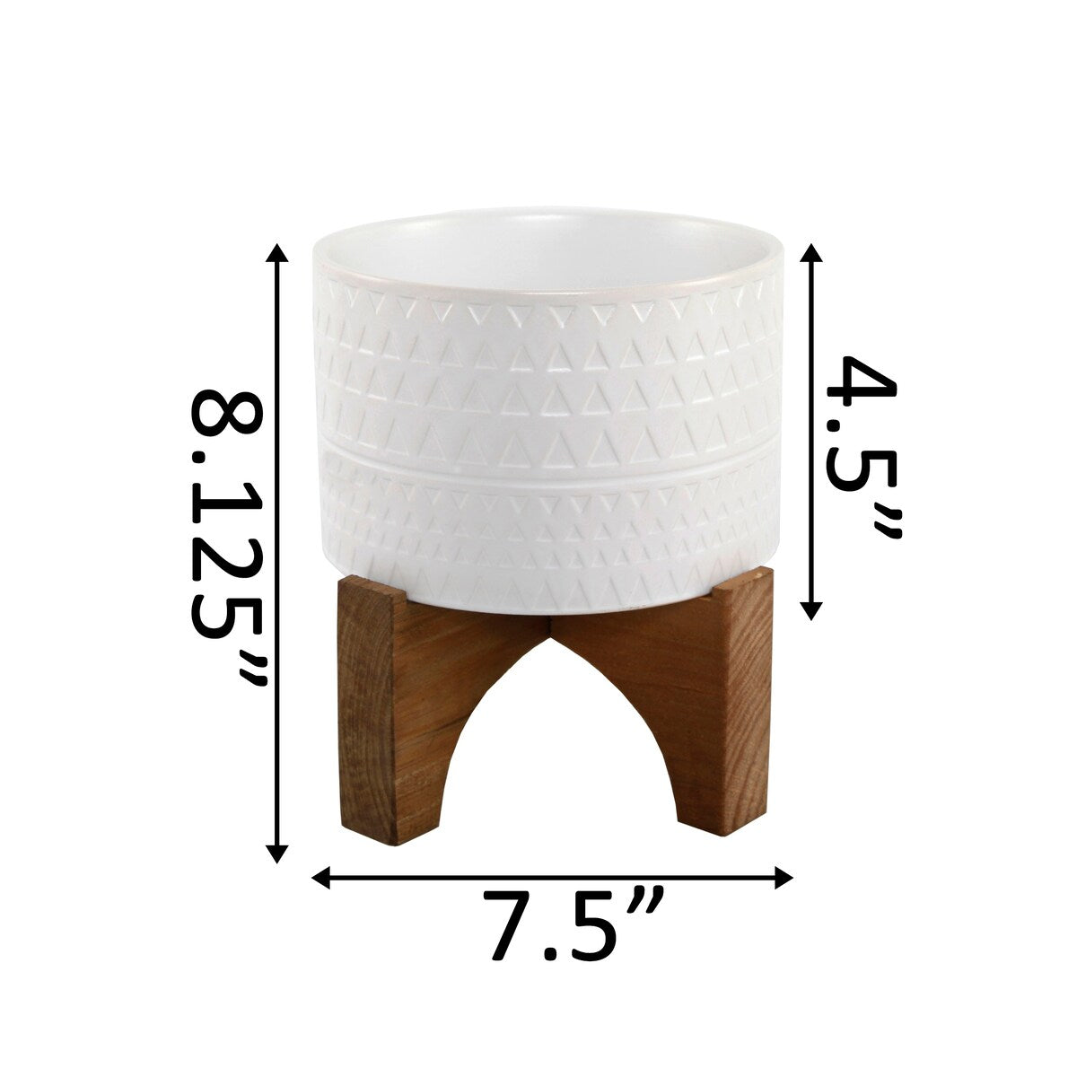 Mid-Century 7" PHARAOH Ceramic Planter on Stand