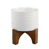Mid-Century 7" PHARAOH Ceramic Planter on Stand
