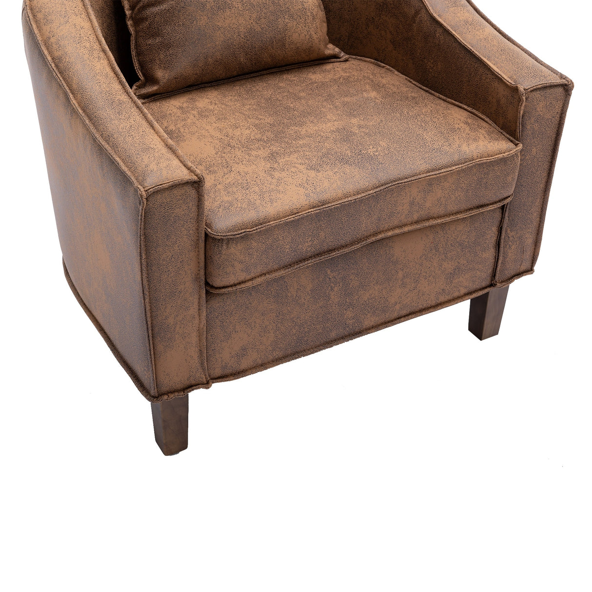 Mid Century Accent Chair with Ottoman