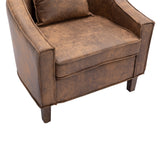 Mid Century Accent Chair with Ottoman
