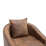 Mid Century Accent Chair with Ottoman