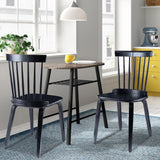 Mid-Century Country Style Wood Dining Chairs Farmhouse Design with Spindle Back (Set of 2)