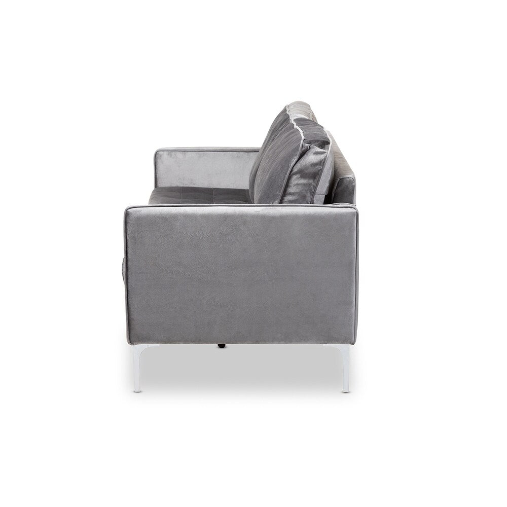 Mid-Century Grey Fabric Sofa by Baxton Studio