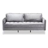 Mid-Century Grey Fabric Sofa by Baxton Studio