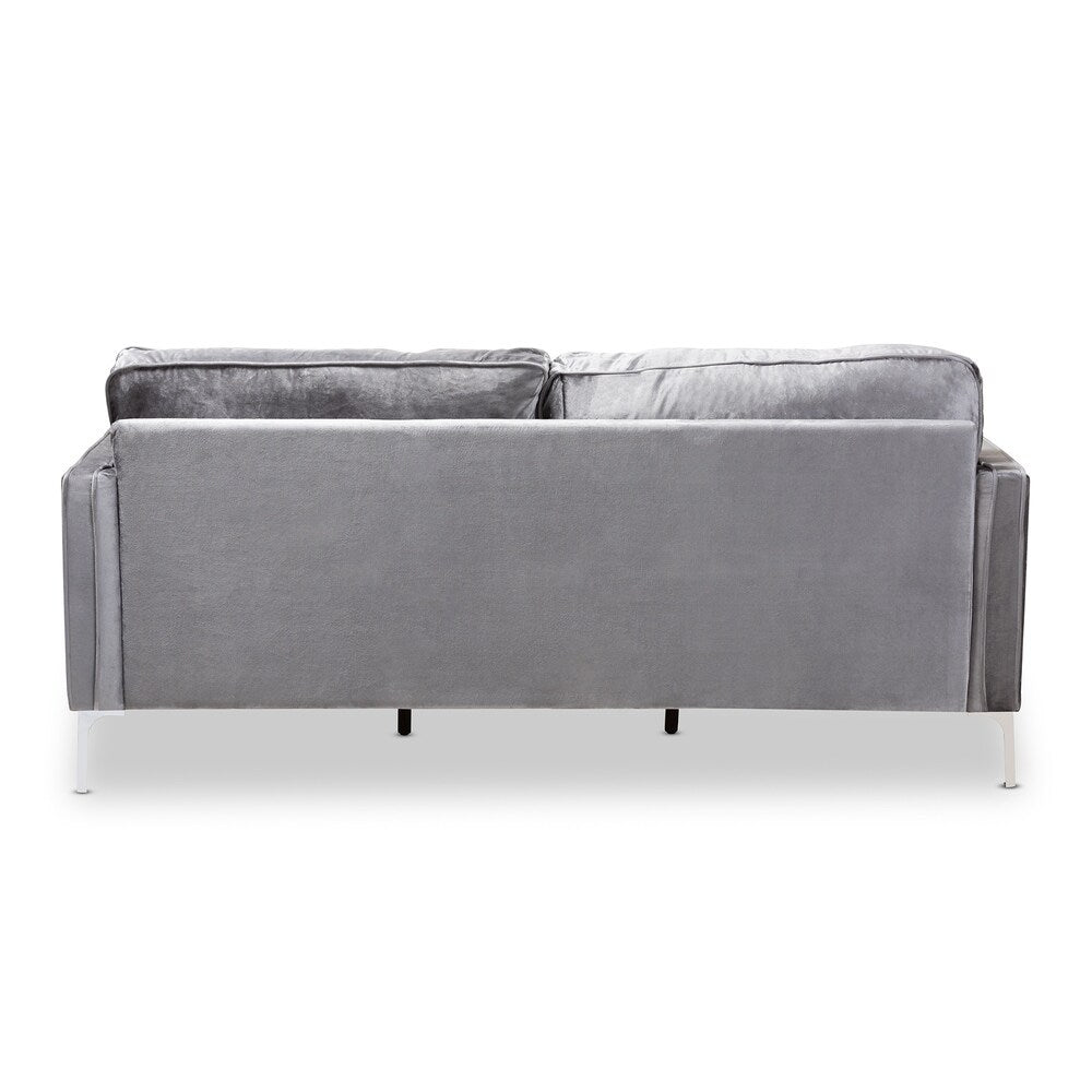 Mid-Century Grey Fabric Sofa by Baxton Studio