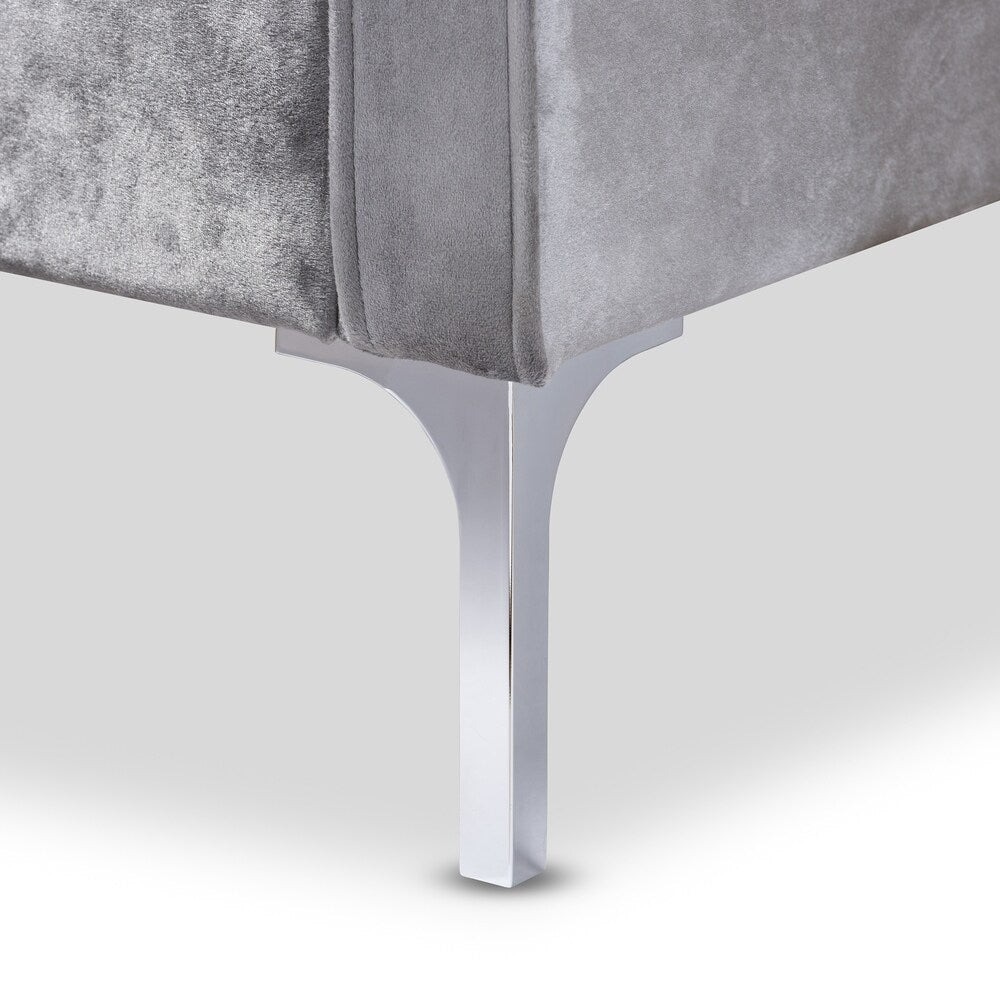Mid-Century Grey Fabric Sofa by Baxton Studio