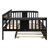 Mid-Century Inspired Full size Daybed with Trundle Bed, Sofa Bed