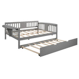 Mid-Century Inspired Full size Daybed with Trundle Bed, Sofa Bed