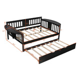 Mid-Century Inspired Full size Daybed with Trundle Bed, Sofa Bed