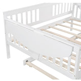 Mid-Century Inspired Full size Daybed with Trundle Bed, Sofa Bed