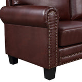 Mid-Century L-shape Sectional Sofa with Rivet Ornament