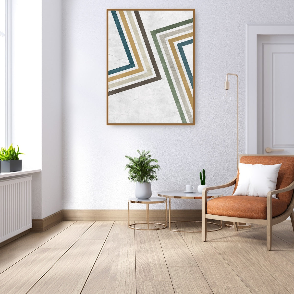 Mid Century Lines II By Studio Arts Canvas Art Print