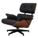 Mid Century Lounge Chair with Ottoman,Modern Arm Chair Classic Design,Plywood Wood with Top Grain Leather Recliner Chair
